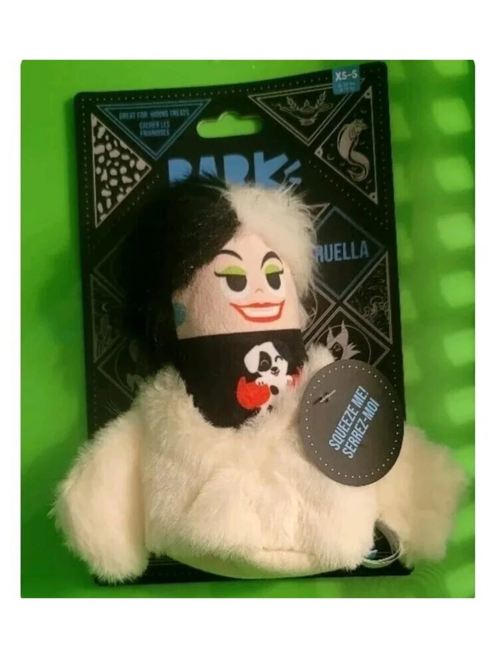 2 BARKBOX DISNEY VILLAINS CRUELLA DEVILLE & REVERSIBLE EVIL QUEEN/WITCH DOG TOYS
